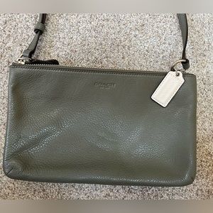 Coach - New Soft Grey Pebble Leather Crossbody Bag
